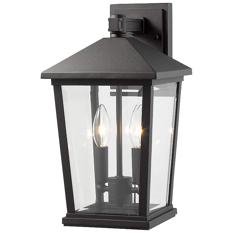 Image 3 Beacon 15" High Black 2-Light Outdoor Wall Light more views