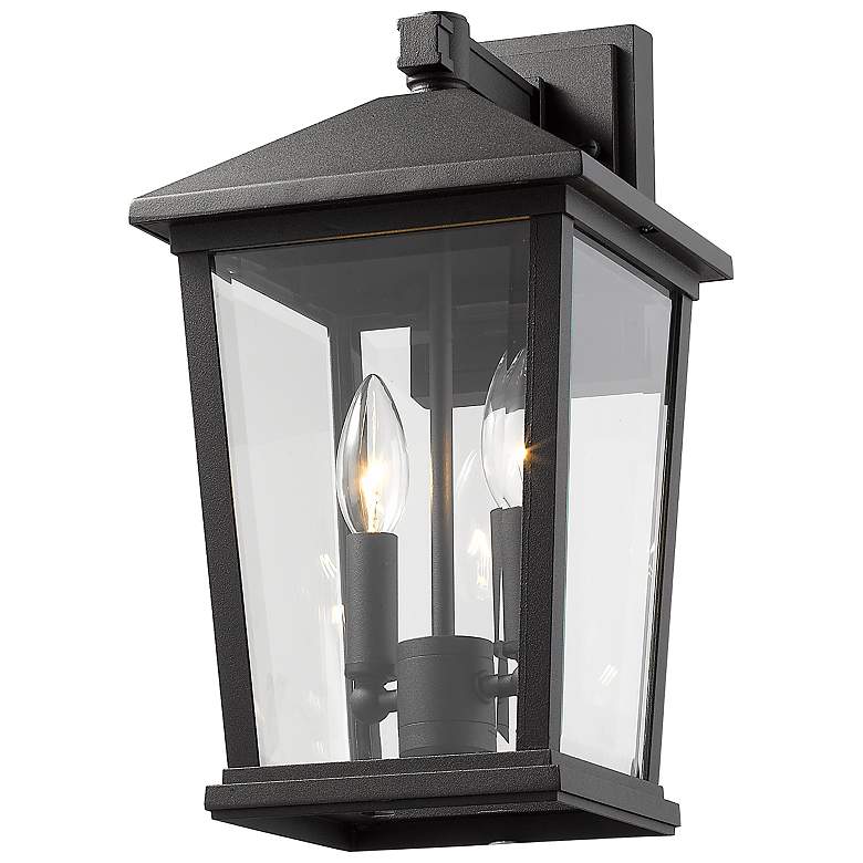 Image 4 Beacon 15" High Black 2-Light Outdoor Wall Light more views