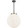 Beacon 16" 3-Light Black Antique Brass Pendant w/ Matte White Shade