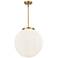 Beacon 16" 3-Light Brushed Brass Pendant w/ Matte White Shade