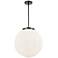 Beacon 16" 3-Light Matte Black Pendant w/ Matte White Shade