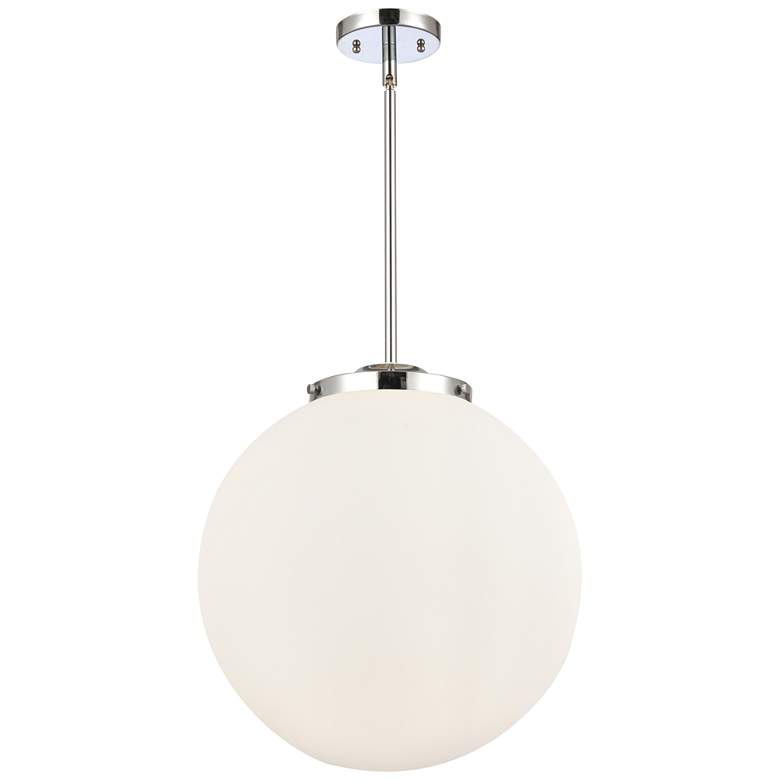 Image 1 Beacon 16" 3-Light Polished Chrome Pendant w/ Matte White Shade