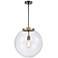Beacon 16" Black Antique Brass Pendant w/ Clear Shade