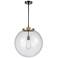 Beacon 16" Black Antique Brass Pendant w/ Seedy Shade