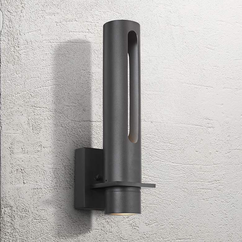 Image 1 Beacon 16 inch High Coal Marine Grade Steel LED Modern Outdoor Wall Light