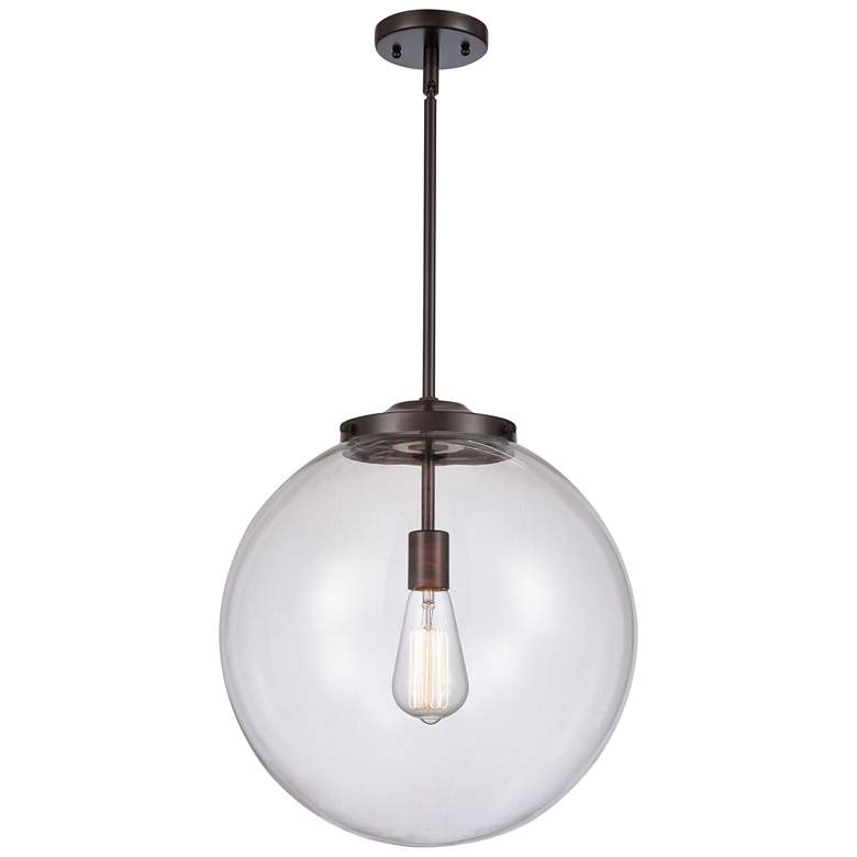 Image 1 Beacon 16" Oil Rubbed Bronze Pendant w/ Clear Shade