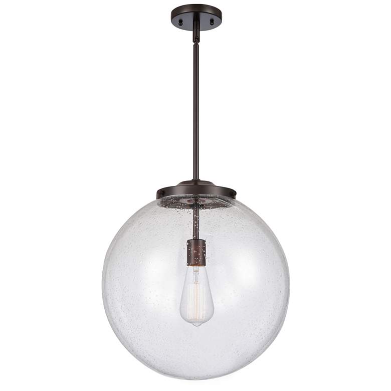 Image 1 Beacon 16" Oil Rubbed Bronze Pendant w/ Seedy Shade