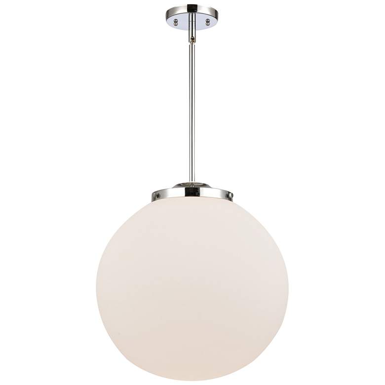Image 1 Beacon 16" Polished Chrome Pendant w/ Matte White Shade