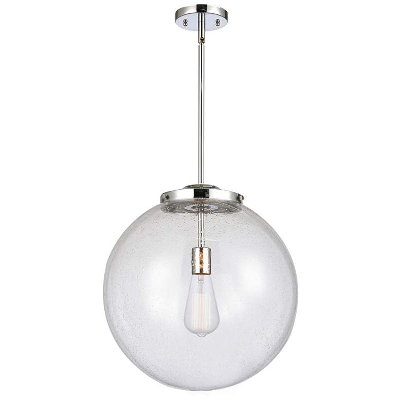 Image 1 Beacon 16" Polished Chrome Pendant w/ Seedy Shade