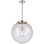 Beacon 16" Polished Nickel Pendant w/ Clear Shade
