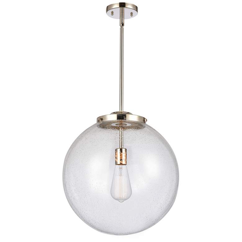 Image 1 Beacon 16" Polished Nickel Pendant w/ Seedy Shade