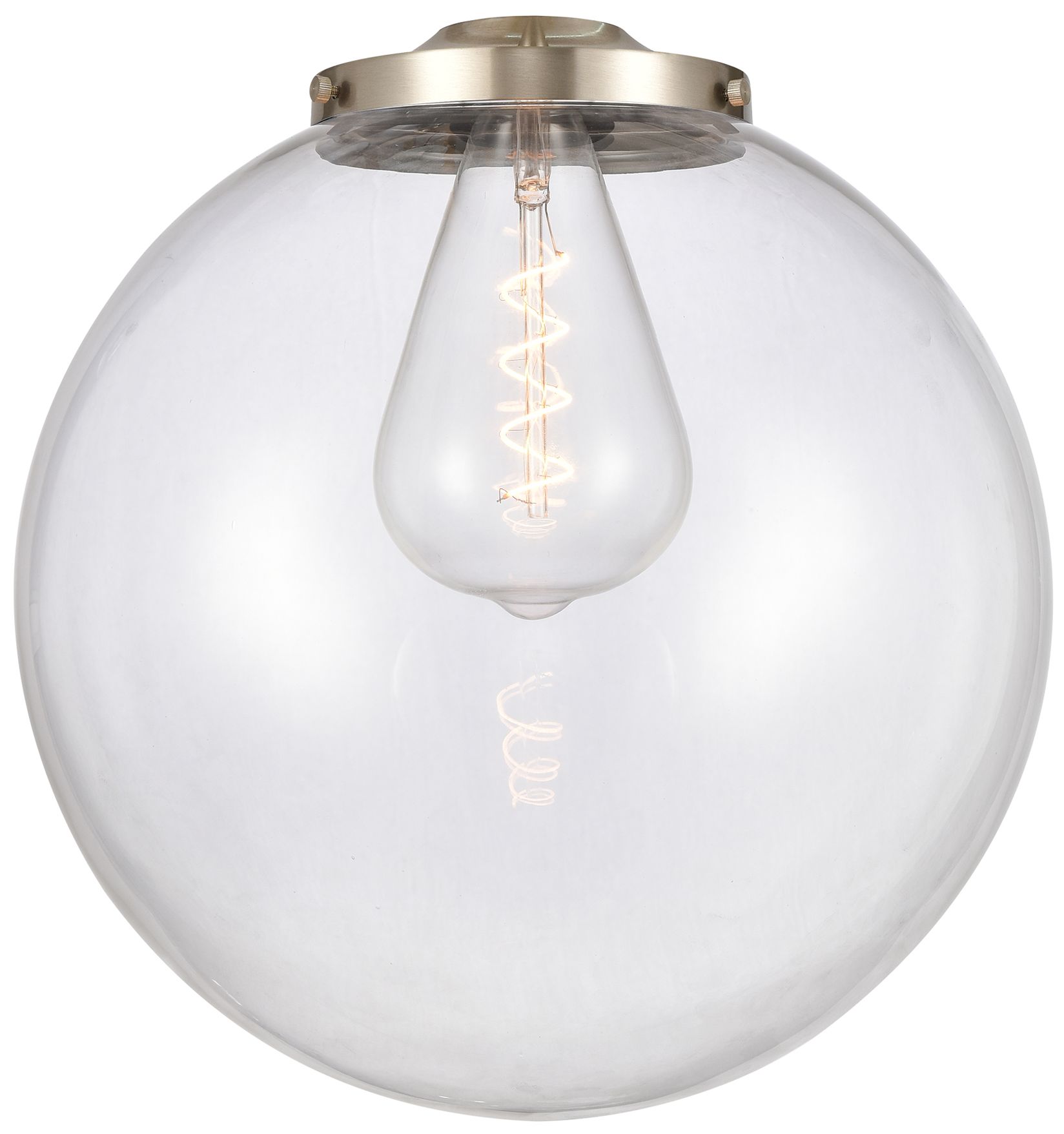 Image 3 Beacon 16" Satin Gold Pendant w/ Clear Shade more views