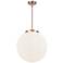 Beacon 16" Wide Antique Copper and White Glass Pendant Light