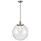 Beacon 16" Wide Satin Nickel Pendant Light w/ Clear Glass