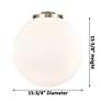 3_Beacon 16" Wide Satin Nickel Pendant Light w/ White Glass more views