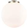 5_Beacon 16" Wide Satin Nickel Pendant Light w/ White Glass more views