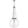 Beacon 17.75" Wide Polished Chrome Pendant With Clear Glass Shade