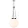 Beacon 17.75" Wide Polished Chrome Pendant With Matte White Glass Shad