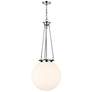 Beacon 17.75" Wide Polished Chrome Pendant With Matte White Glass Shad