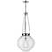 Beacon 17.75" Wide Polished Chrome Pendant With Seedy Glass Shade
