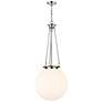 Beacon 17.75" Wide Polished Nickel Pendant With Matte White Glass Shad