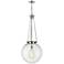 Beacon 17.75" Wide Polished Nickel Pendant With Seedy Glass Shade