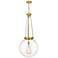Beacon 17.75" Wide Satin Gold Pendant With Clear Glass Shade