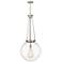 Beacon 17.75" Wide Satin Nickel Pendant With Clear Glass Shade