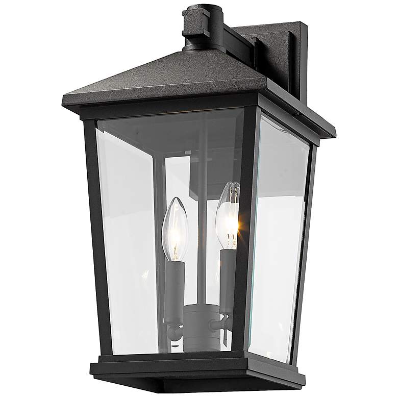 Image 4 Beacon 17 3/4" High Black 2-Light Outdoor Wall Light more views