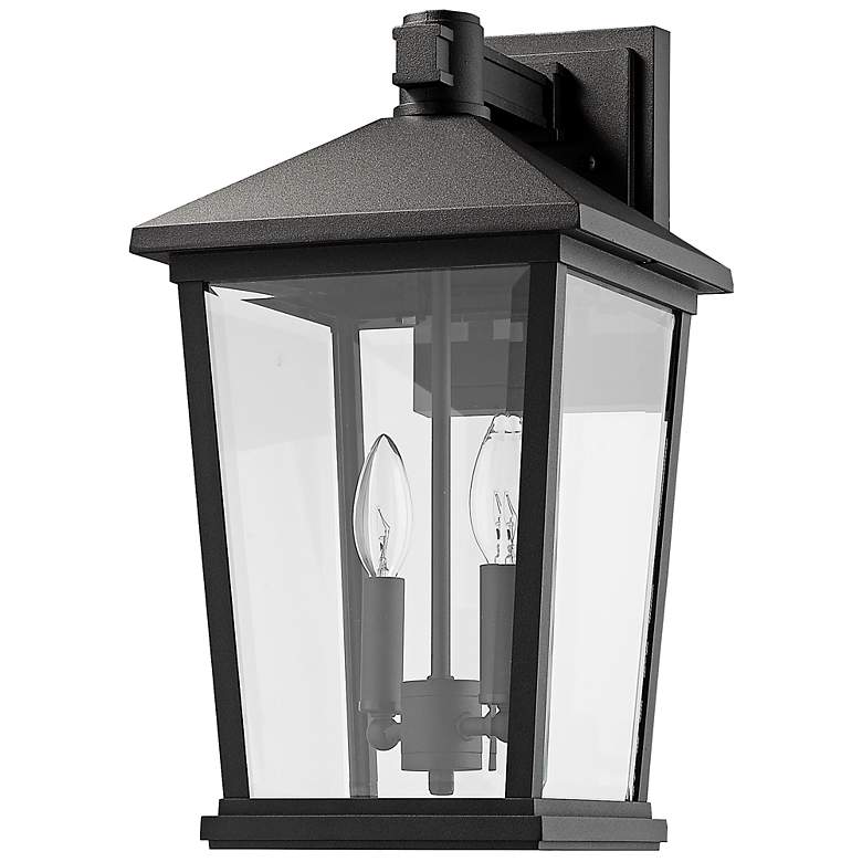 Image 6 Beacon 17 3/4" High Black 2-Light Outdoor Wall Light more views