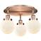 Beacon 17 3/4" Wide Antique Copper 3-Light Ceiling Light