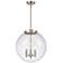 Beacon 17" 3 Light Brushed Nickel Pendant w/ Seedy Shade