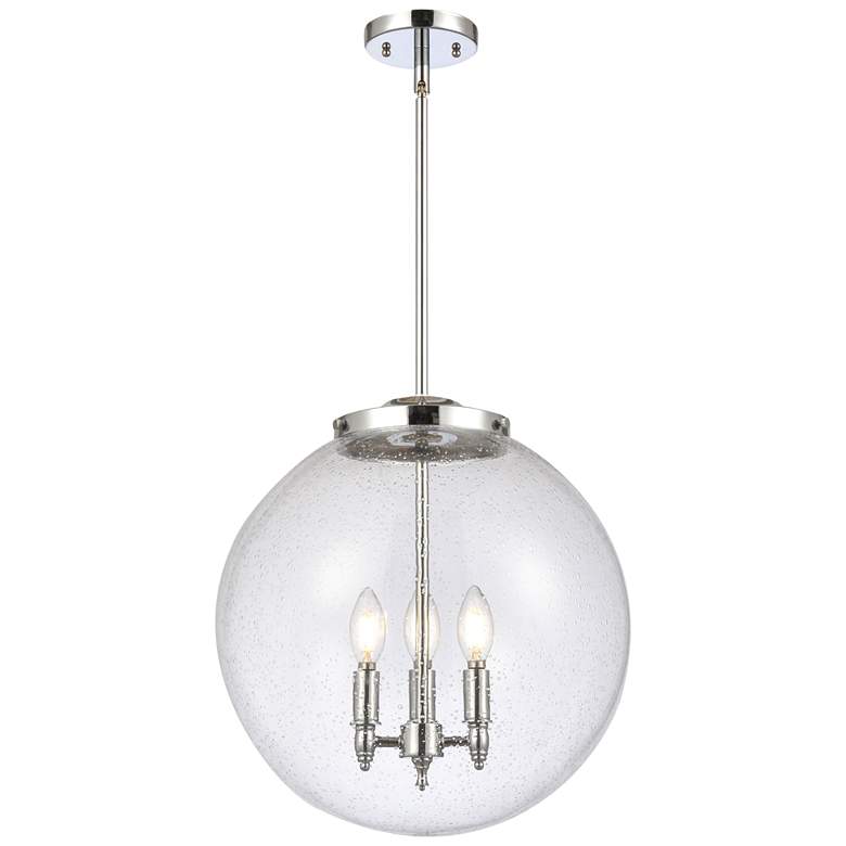 Image 1 Beacon 17" 3 Light Chrome Pendant w/ Seedy Shade