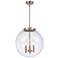 Beacon 17" 3 Light Copper LED Pendant w/ Clear Shade