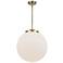 Beacon 17" Brass Pendant w/ White Shade