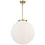 Beacon 18" 3-Light Brushed Brass Pendant w/ Matte White Shade