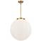 Beacon 18" 3-Light Brushed Brass Pendant w/ Matte White Shade
