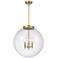 Beacon 18" 3-Light Brushed Brass Pendant w/ Seedy Shade