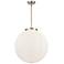 Beacon 18" 3-Light Brushed Satin Nickel Pendant w/ Matte White Shade