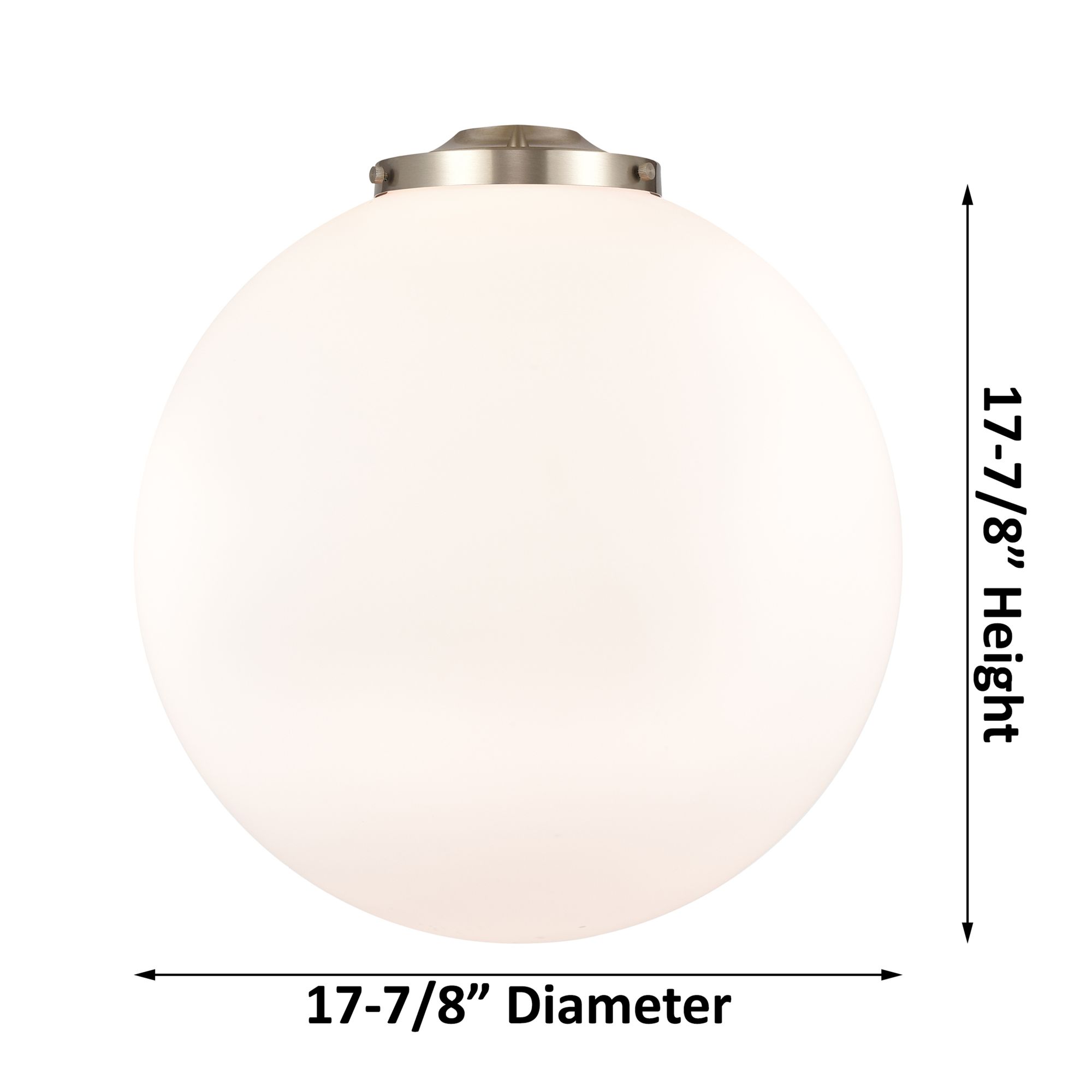 Beacon 18" 3-Light Brushed Satin Nickel Pendant w/ Matte White Shade