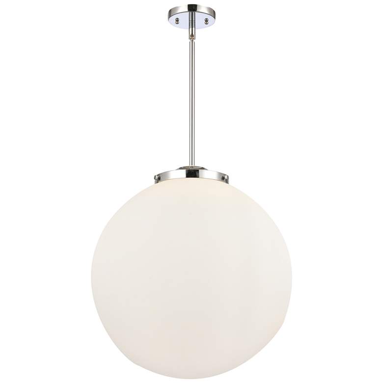 Image 1 Beacon 18" 3-Light Polished Chrome Pendant w/ Matte White Shade