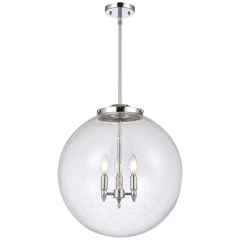 Image 1 Beacon 18" 3-Light Polished Chrome Pendant w/ Seedy Shade