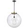 Beacon 18" Black Antique Brass Pendant w/ Clear Shade