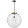 Beacon 18" Black Antique Brass Pendant w/ Seedy Shade