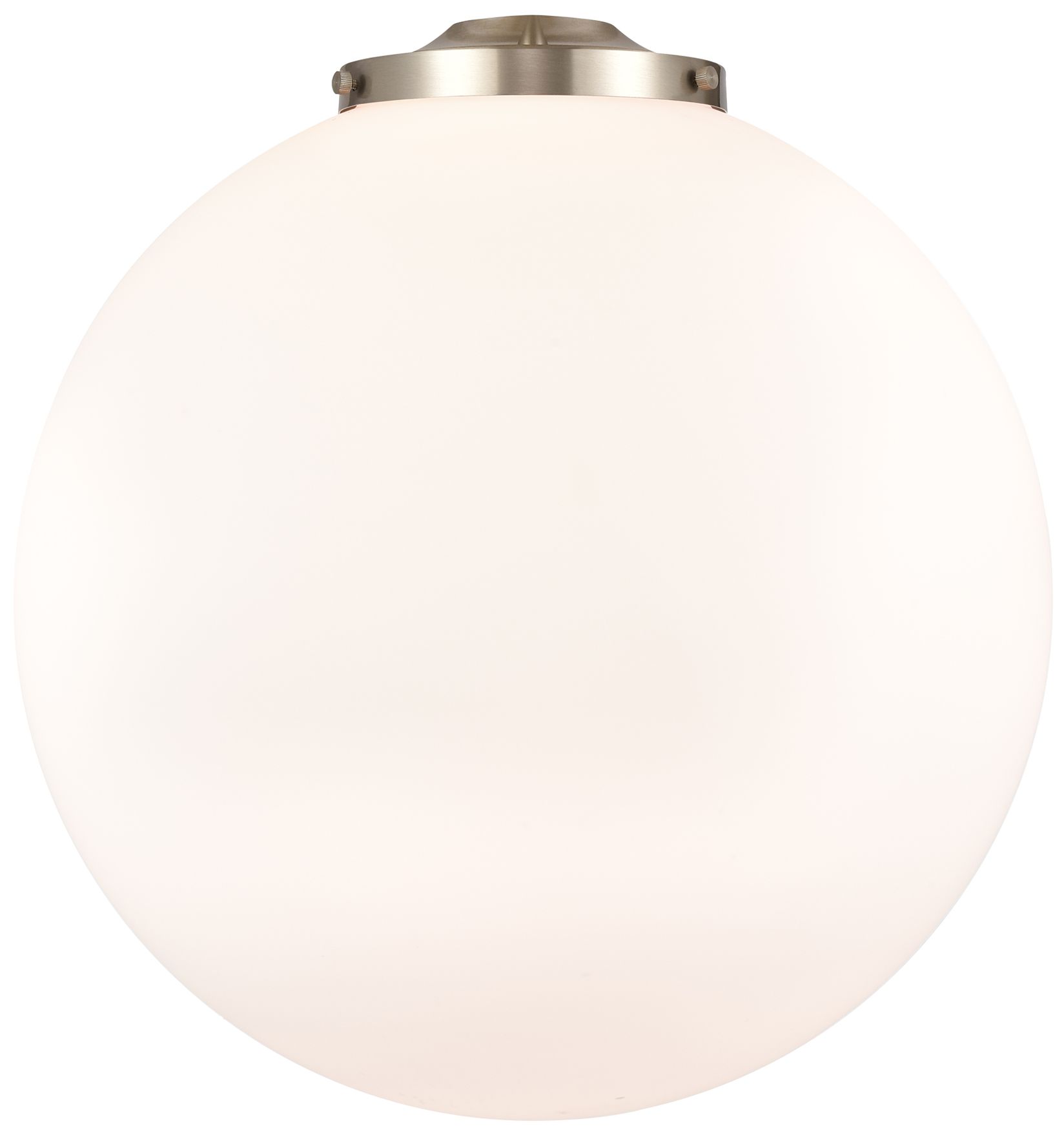 Image 3 Beacon 18" Brushed Satin Nickel Pendant w/ Matte White Shade more views