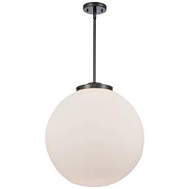 Image1 of Beacon 18" Matte Black Pendant w/ Matte White Shade
