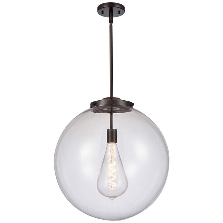 Image 1 Beacon 18" Oil Rubbed Bronze Pendant w/ Clear Shade