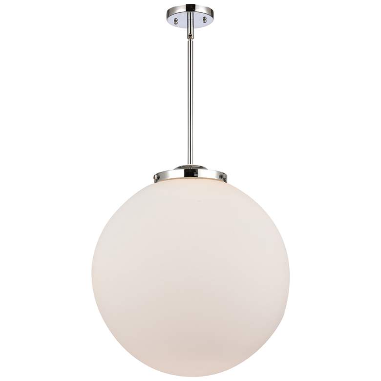 Image 1 Beacon 18" Polished Chrome Pendant w/ Matte White Shade