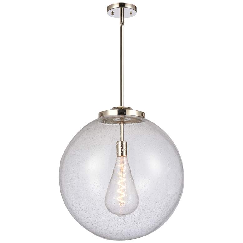 Image 1 Beacon 18" Polished Nickel Pendant w/ Seedy Shade