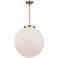 Beacon 18" Wide Brushed Brass Pendant Light w/ White Glass